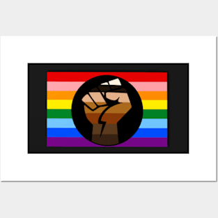 Black LGBTQ+ Pride Flag Posters and Art